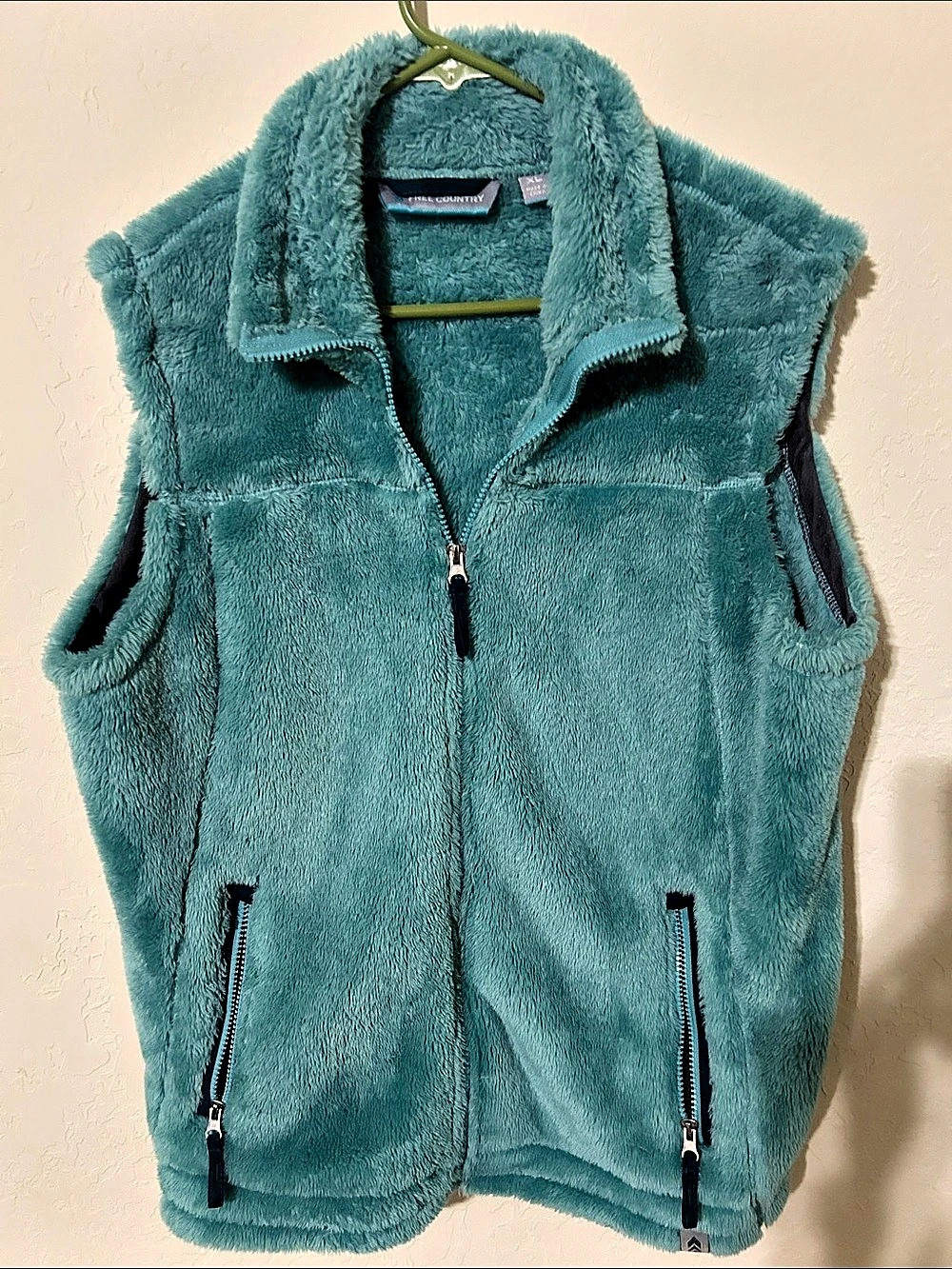 Free Country Fleece Vest Blue XL